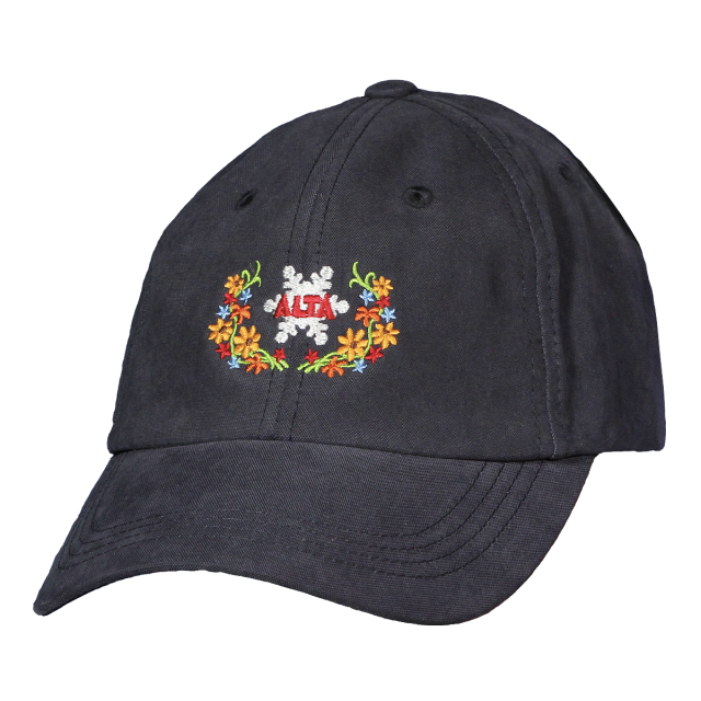 Navy Coolmax Cap with Alta Snowflake and Wild Flowers